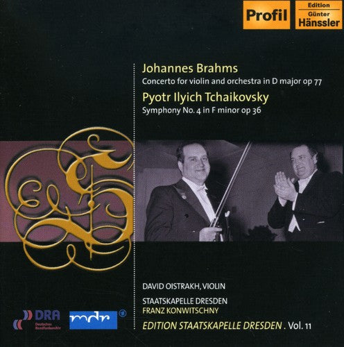 the album cover for David Oistrakh - Violin Concerto / Symphony No 4