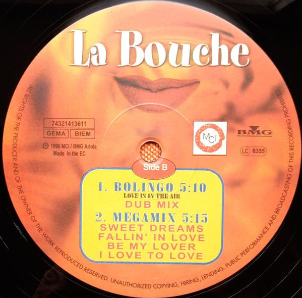 La Bouche : Bolingo (Love Is In The Air) (12", Maxi)