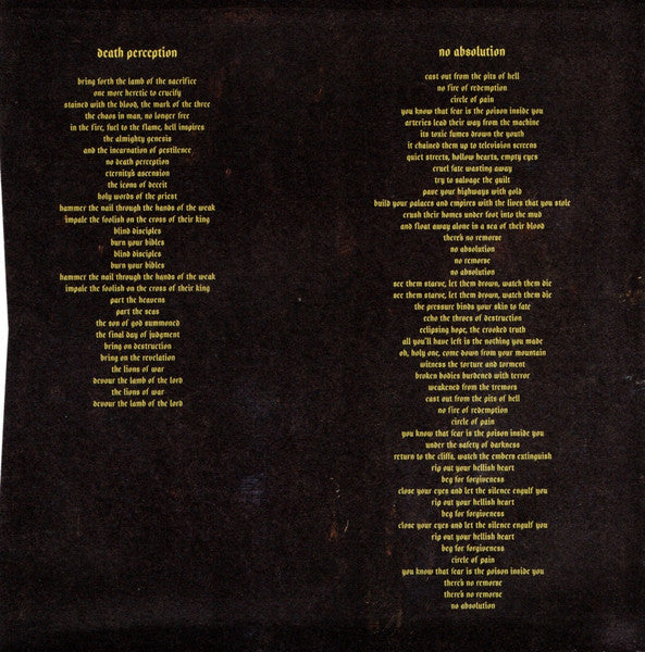 Thy Art Is Murder : Death Perception (7", Single, Ltd, Yel)