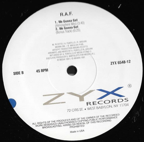 R.A.F. : We Gonna Get (12", Com)