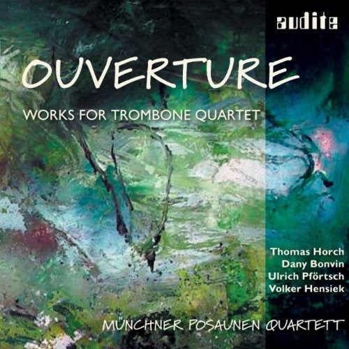 the album cover for Bach/Rossini/Debussy - Overture: Works for Trombone Quartet / Various