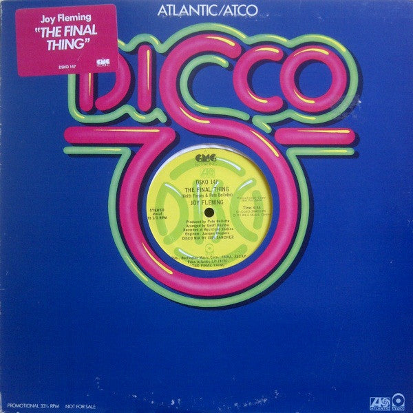 Joy Fleming : The Final Thing (12", Promo)