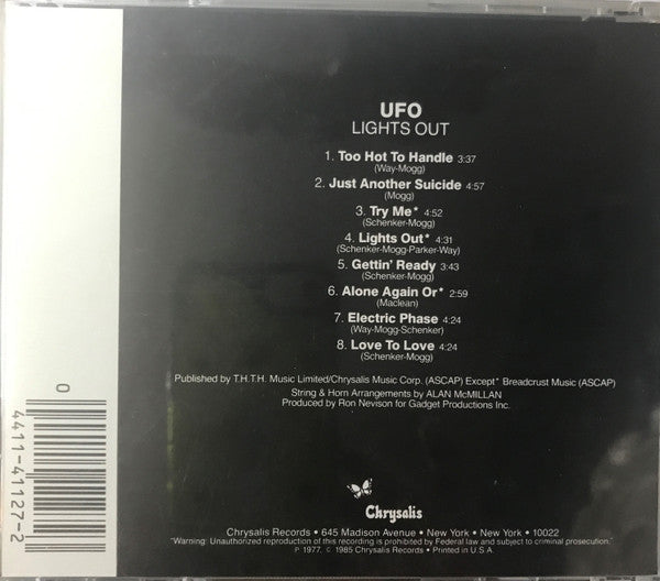 UFO (5) : Lights Out (CD, Album, RE)