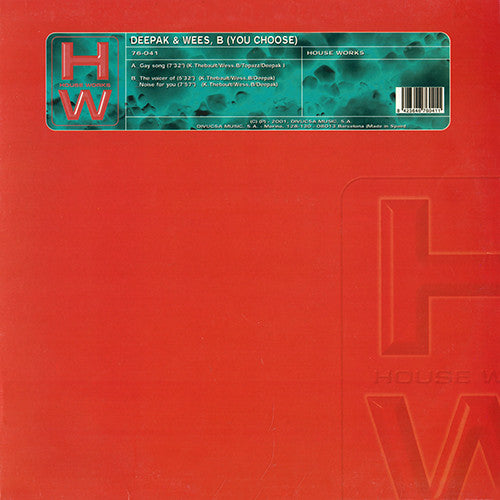 Deepak & Wees B : You Choose (12")