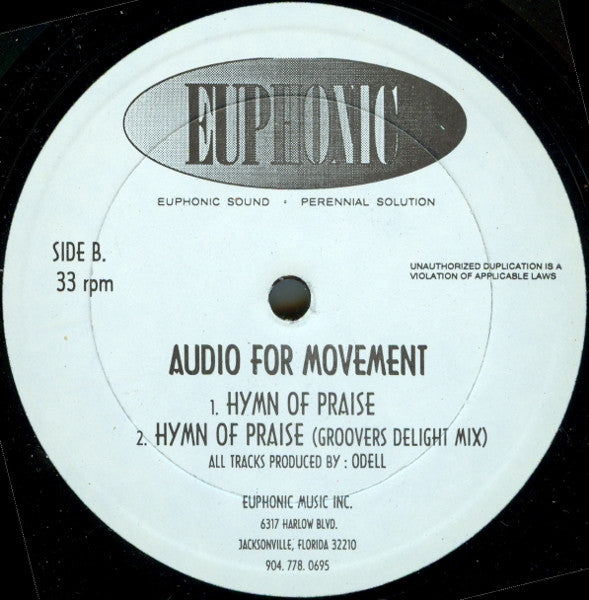 Audio For Movement : Epiphany / Hymn Of Praise (12")