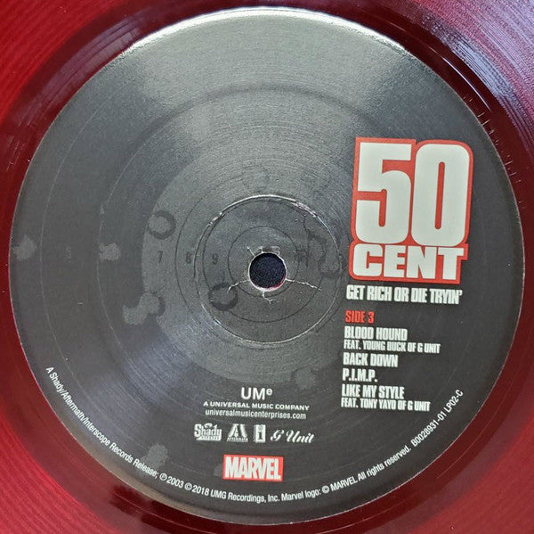 50 Cent : Get Rich Or Die Tryin' (2xLP, Album, Ltd, RE, Red)