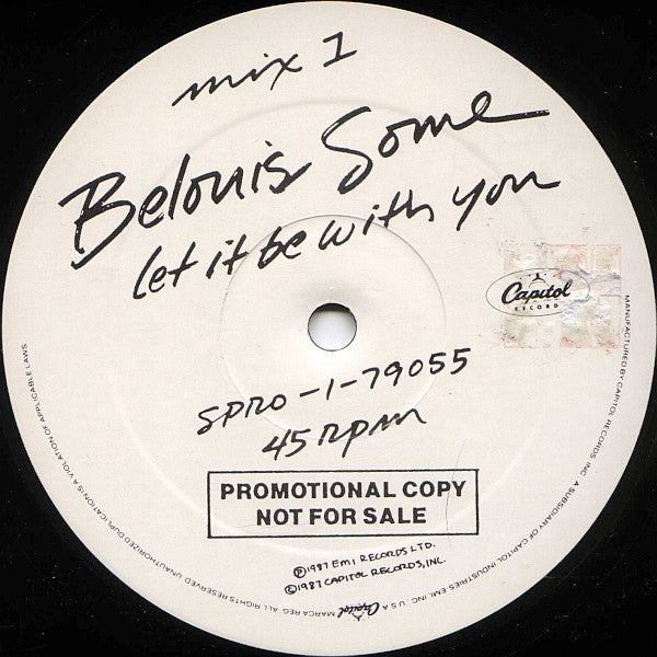 Belouis Some : Let It Be With You (12", Promo)