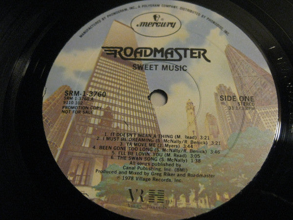 Roadmaster (2) : Sweet Music (LP, Album, Promo, PRC)