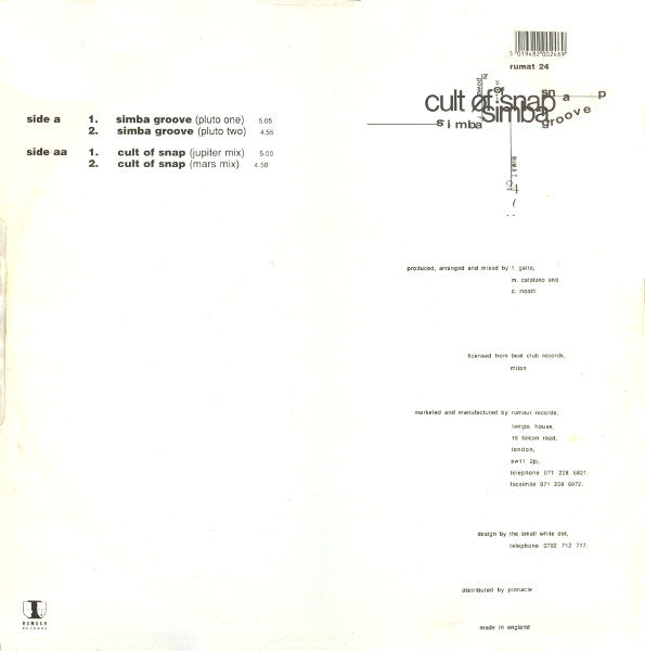 Hi Power : Simba Groove / Cult Of Snap (12")