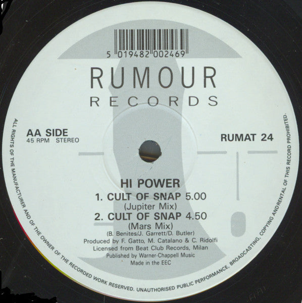 Hi Power : Simba Groove / Cult Of Snap (12")