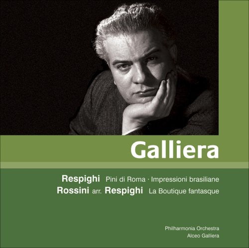 the album cover for Respighi/Rossini - Pines of Rome / Brazilian Impressions la Boutique