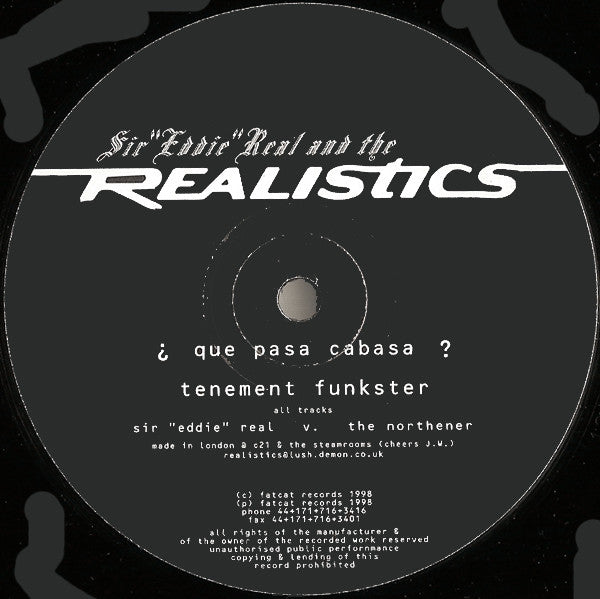 Sir Eddie Real And The Realistics : Where's The Monkey ? (12")