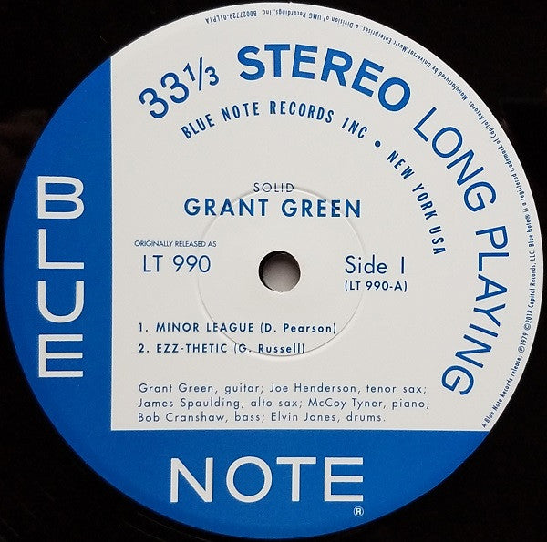 Grant Green : Solid (LP, Album, Ltd, RE, SRX)