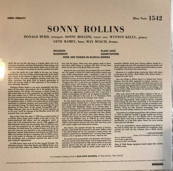 Sonny Rollins : Sonny Rollins (LP, Album, Mono, Ltd, RE, SRX)