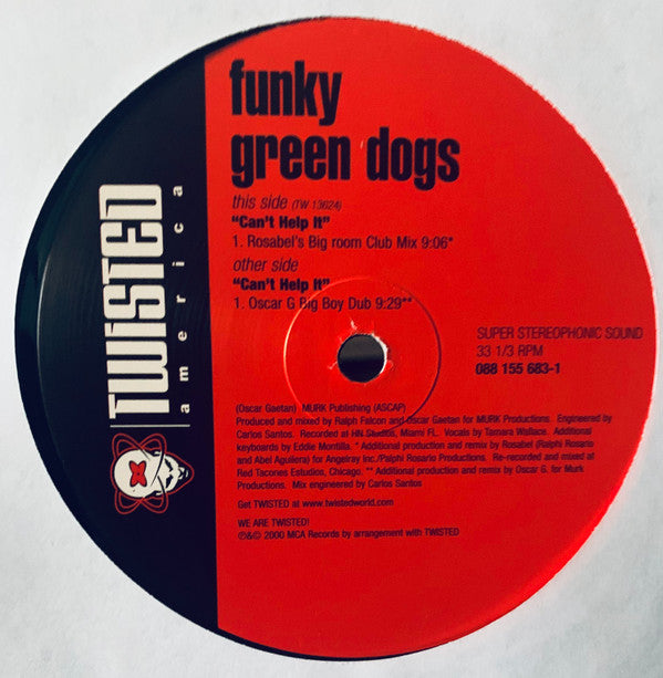Funky Green Dogs : Can't Help It (2x12")