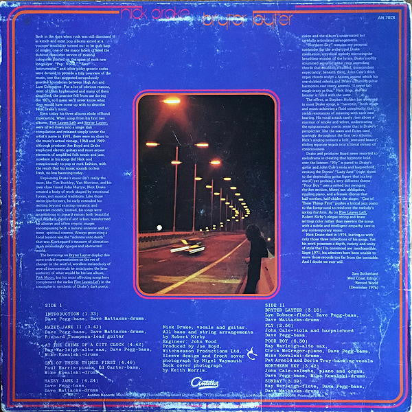 Nick Drake : Bryter Layter (LP, Album, RE, Kee)