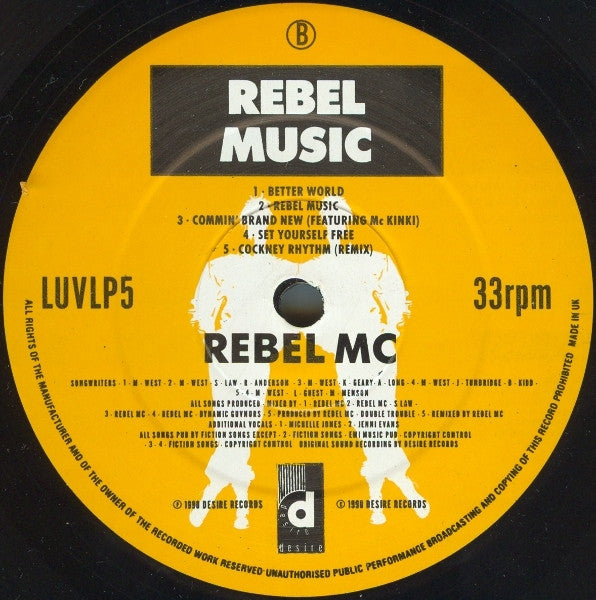Rebel MC : Rebel Music (LP, Album)
