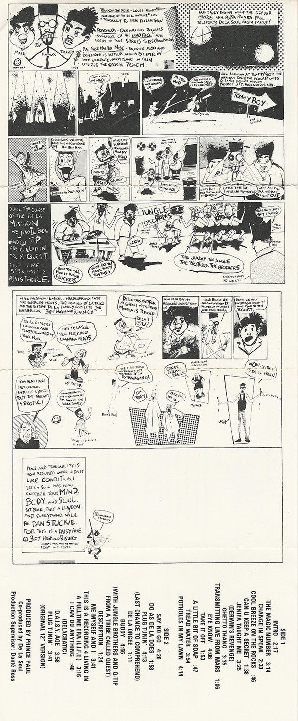 De La Soul : 3 Feet High And Rising (Cass, Album, SR,)