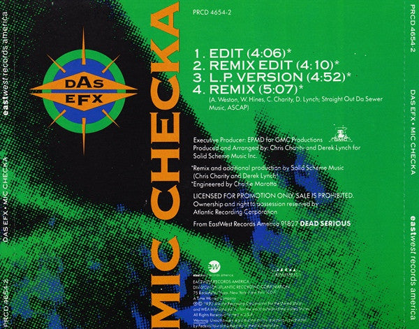 Das EFX : Mic Checka (CD, Single, Promo)