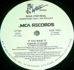 Soul For Real : If You Want It (12", Promo)
