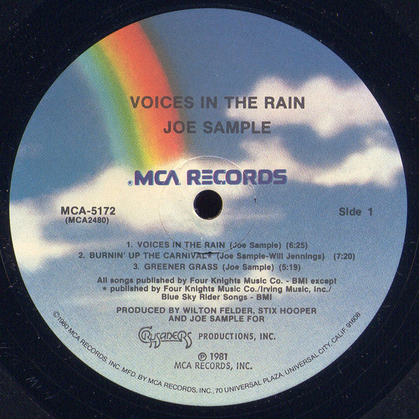 Joe Sample : Voices In The Rain (LP, Album, Gat)