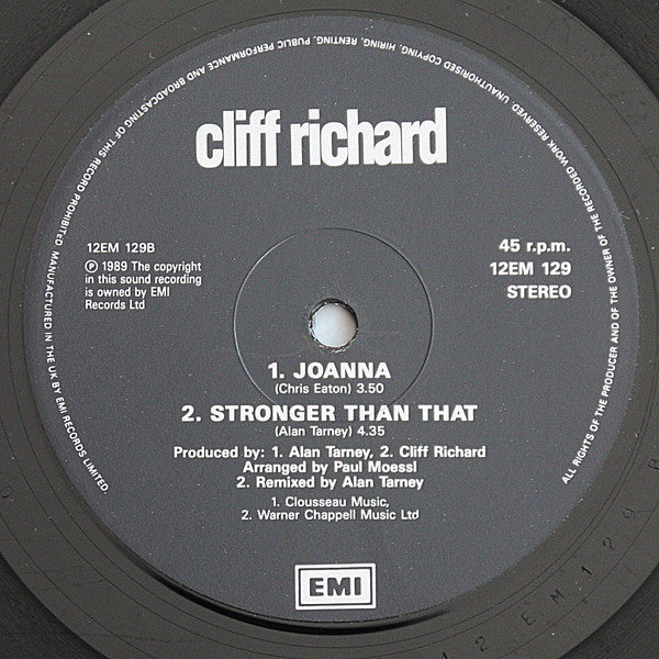 Cliff Richard : Stronger Than That (12")