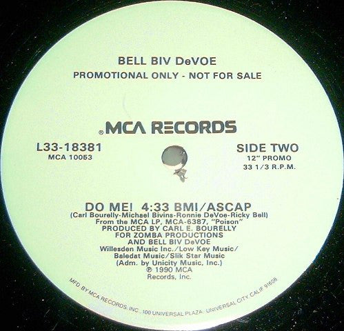 Bell Biv DeVoe : Do Me! (12", Promo)