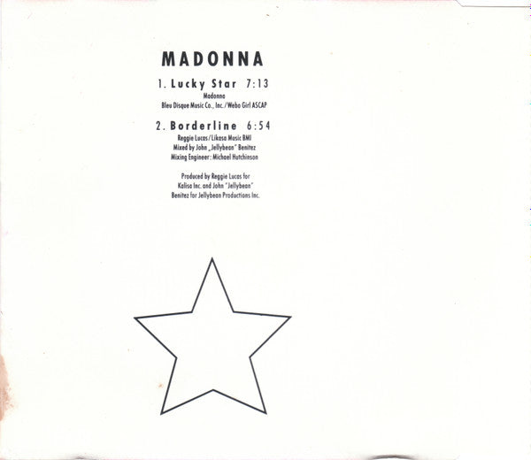 Madonna : Lucky Star / Borderline (CD, Single)