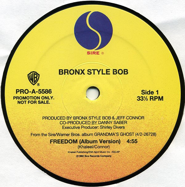 Bronx Style Bob : Freedom / Ode II Junior (12", Promo)