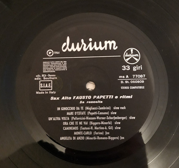 Fausto Papetti : 5a Raccolta (LP, Album, RE)