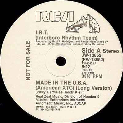 I.R.T.* : Made In The U.S.A. (American XTC) (12", Promo)