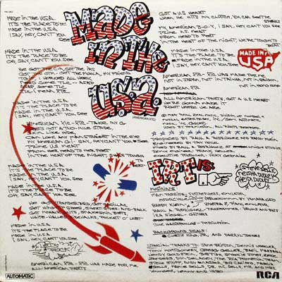 I.R.T.* : Made In The U.S.A. (American XTC) (12", Promo)