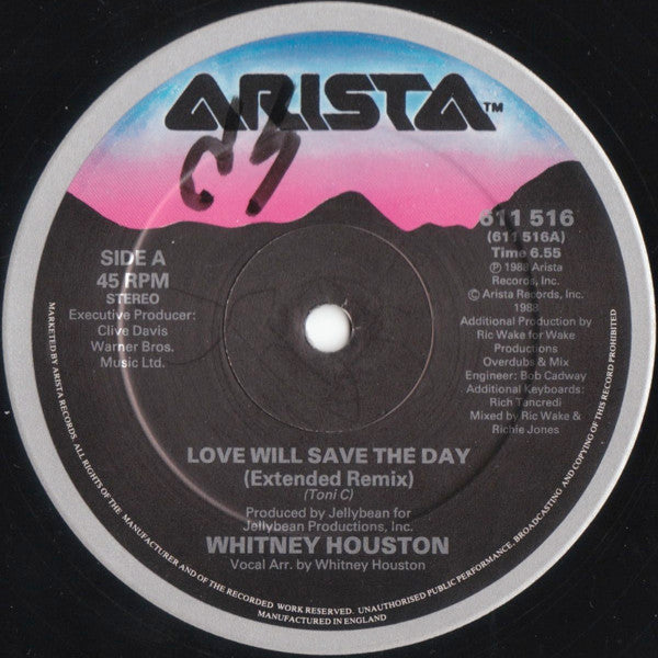 Whitney Houston : Love Will Save The Day (Extended Remix) (12", Single)