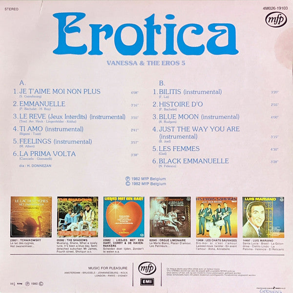 Vanessa (22) & The Eros 5 : Erotica (LP)