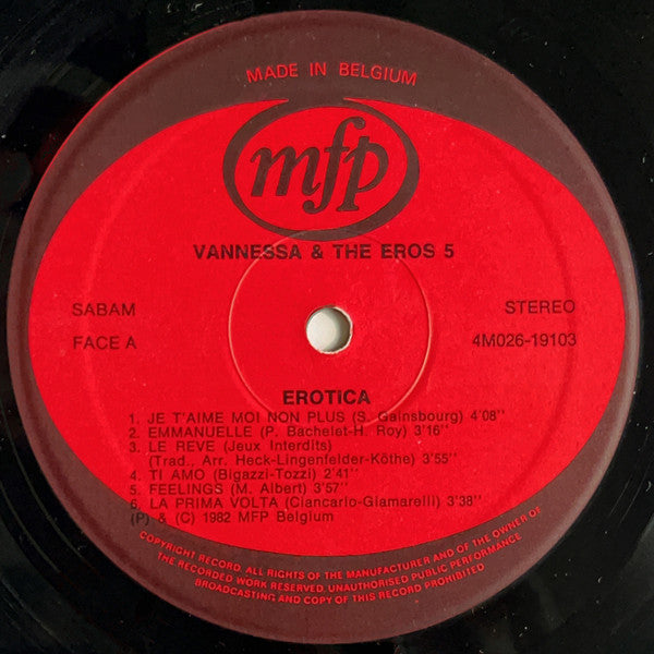 Vanessa (22) & The Eros 5 : Erotica (LP)