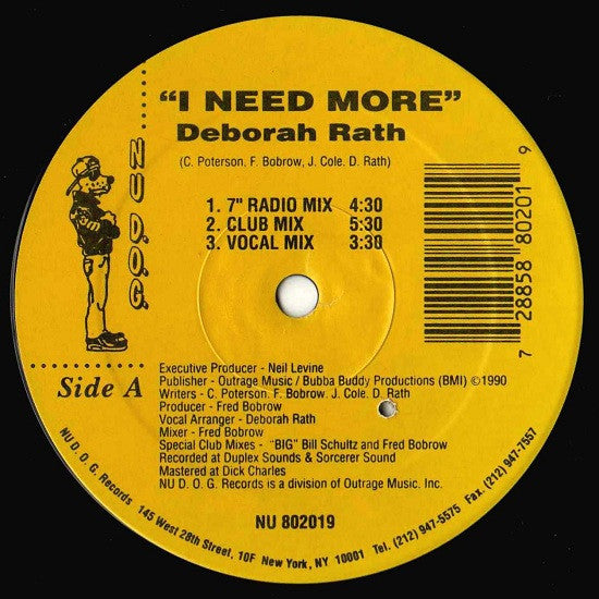 Deborah Rath : I Need More (12")