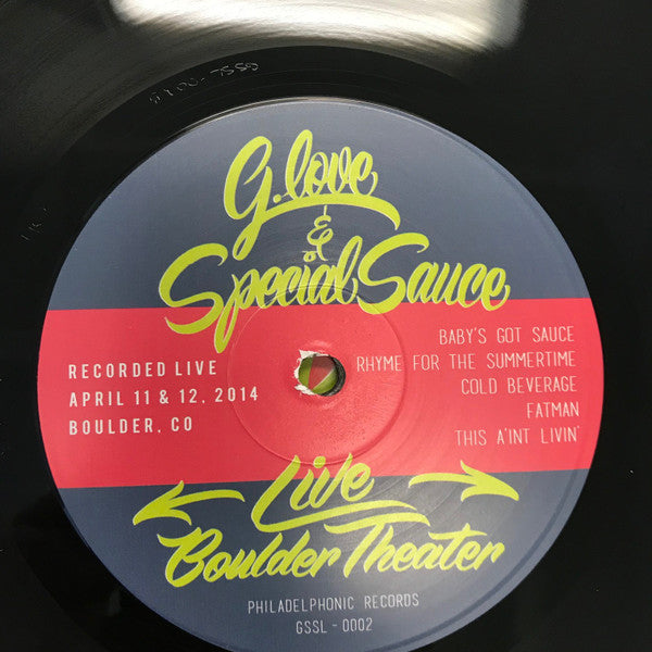 G. Love & Special Sauce : Live At The Boulder Theater (2xLP, Ltd)