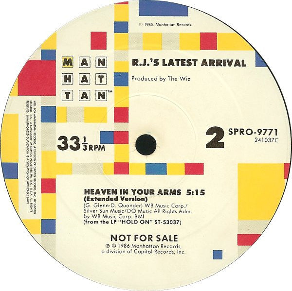 R.J.'s Latest Arrival : Shackles (87') / Heaven In Your Arms (12", Promo)