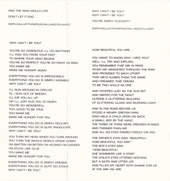 The Cure : Kiss Me Kiss Me Kiss Me (Cass, Album, SR,)