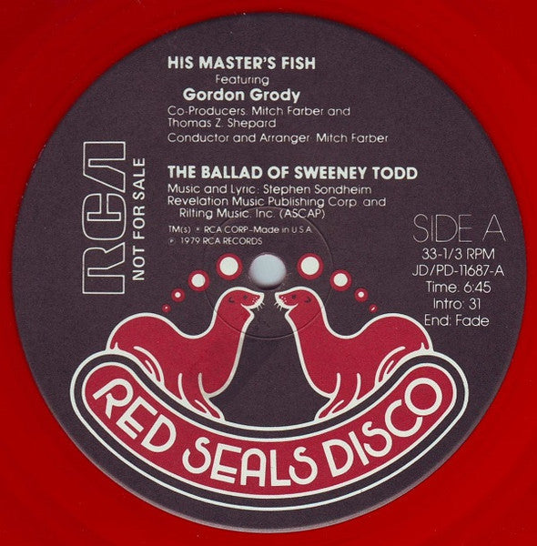His Master's Fish Featuring Gordon Grody : The Ballad Of Sweeney Todd (12", Promo, Red)