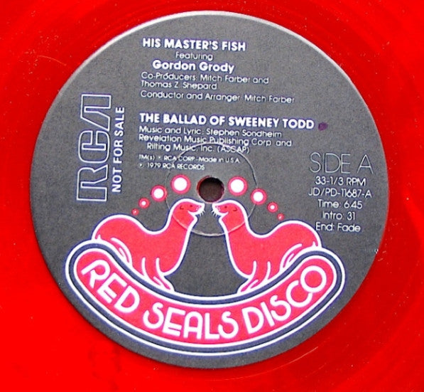His Master's Fish Featuring Gordon Grody : The Ballad Of Sweeney Todd (12", Promo, Red)