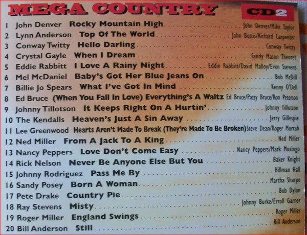 Various : Mega Country Original Artists (10xCD, Comp)