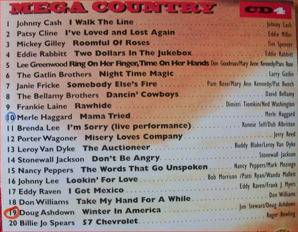 Various : Mega Country Original Artists (10xCD, Comp)