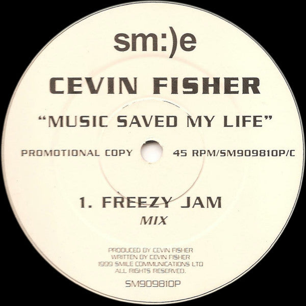 Cevin Fisher : Music Saved My Life (2x12", Promo)