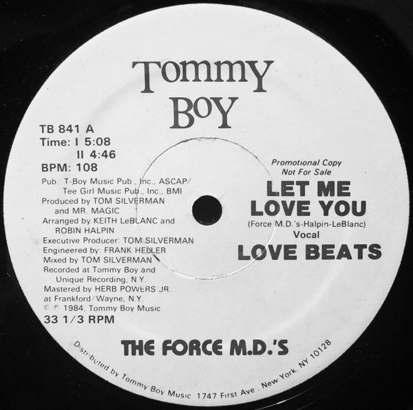 The Force M.D.'s* : Let Me Love You (12", Promo)