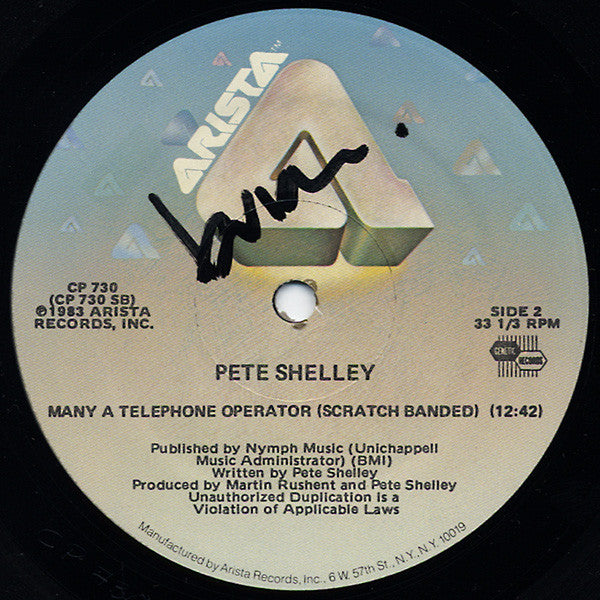 Pete Shelley : Telephone Operator (12")