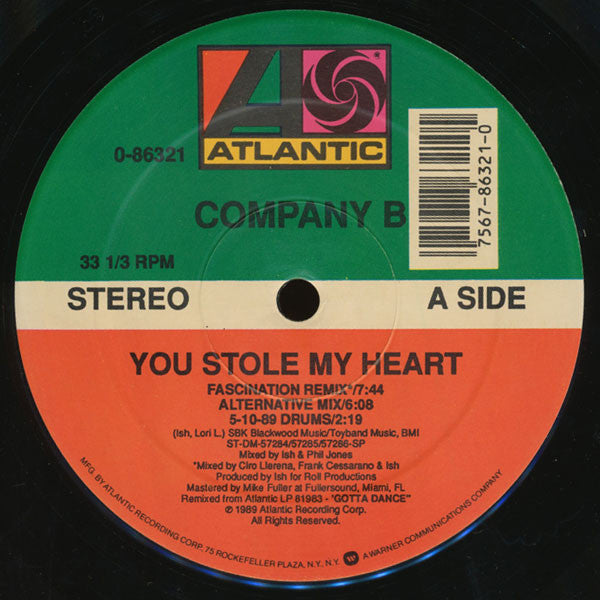 Company B : You Stole My Heart (12", Maxi)