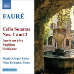 the album cover for MARIA KLIEGEL - Cello Sonatas Nos. 1 & 2