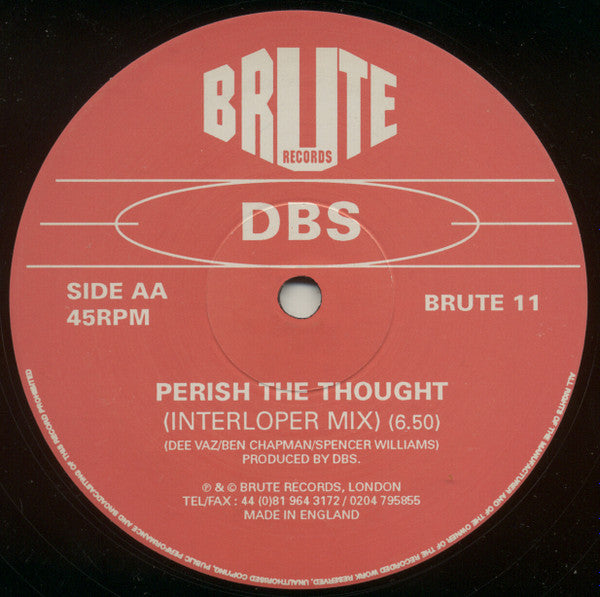 DBS (2) : Perish The Thought (12")