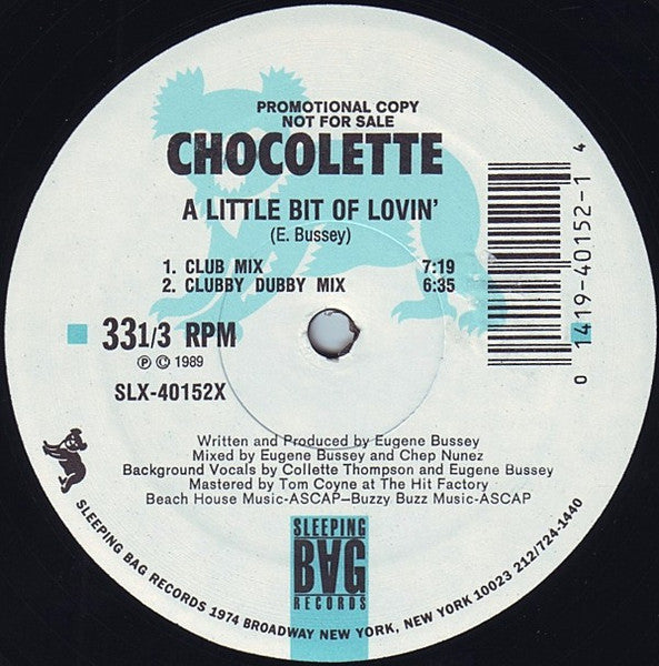 Chocolette : A Little Bit Of Lovin' (12", Maxi, Promo)